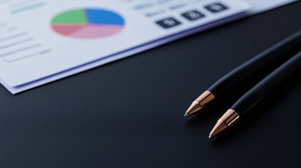 Pen and business card on a clean desk surface representing professional networking and communication