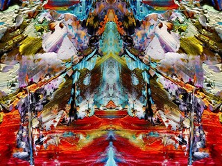 Abstract art background . Hand painting artwork on canvas .