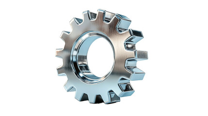 3d render gear with transparent background