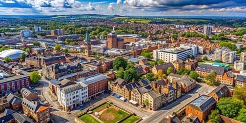 Derby England Aerial Panoramic View