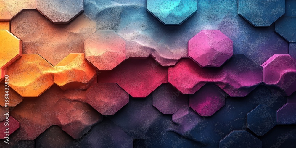 Poster abstract hexagonal patterns for health care and medical innovation in science background design