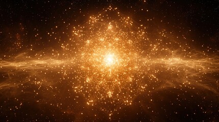 Naklejka premium Stunning Abstract Cosmic Background with Bright Stars and Glowing Energy Effects in Space