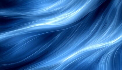 Naklejka premium Abstract blue flowing light waves and dynamic motion effects