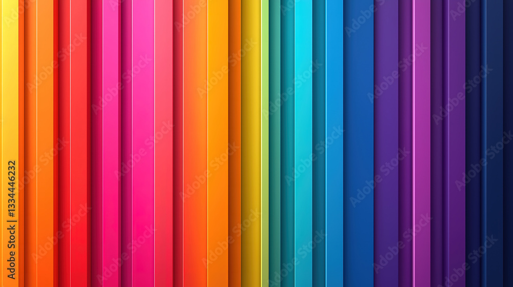 Poster abstract light effect over colorful gradient stripes for creative background design