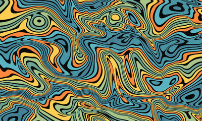 Abstract Y2k Cool Gradient Trendy Colorful Geometric Vivid Optical Illusion Backdrop. Psychedelic Art Pastel hand drawn groovy vaporwave trippy distorted style with light diffraction effect background