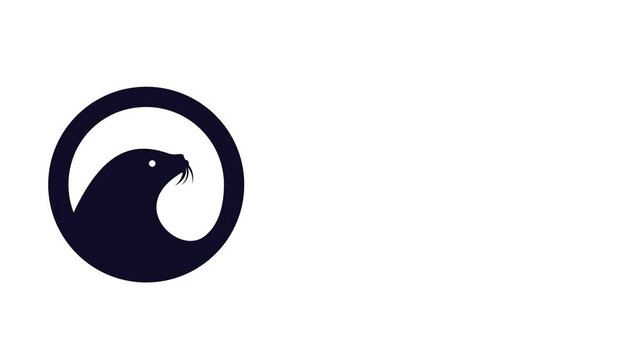 Sea lion icon amazing repetitive motion