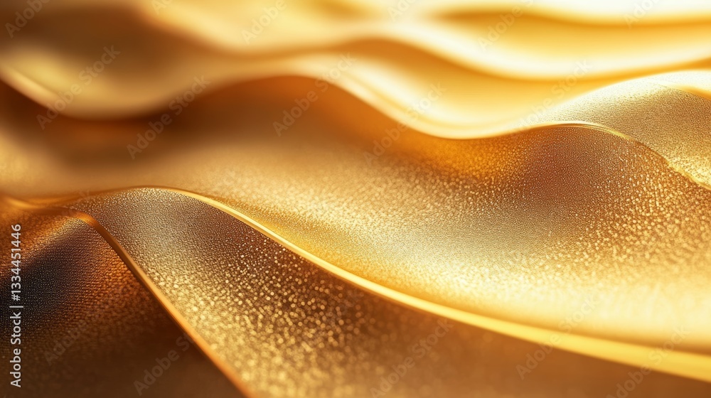 Poster Golden Metallic Textured Background with Clean Lines and Shiny Appearance