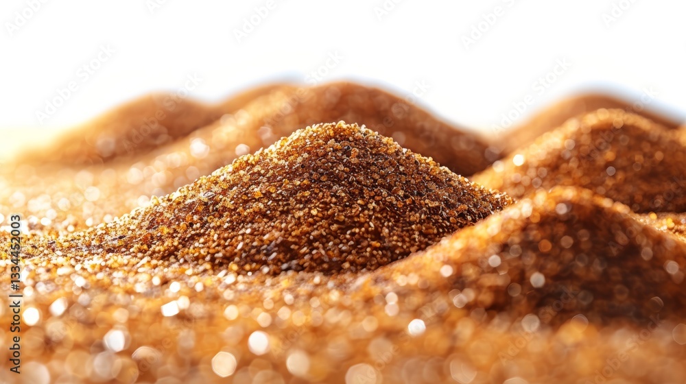 Poster close up macro image of golden sand dunes with a beautiful bokeh background, showcasing the natural 