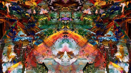 Abstract art background . Hand painting artwork on canvas .