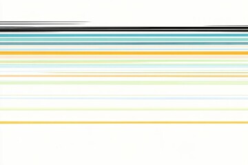 Abstract composition featuring colorful horizontal lines against a white background