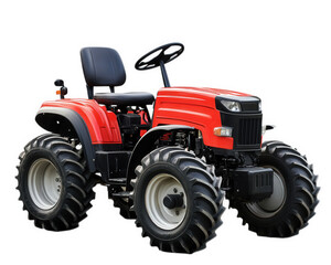 Obraz premium small, compact tractor designed for home gardening, featuring lightweight build and robust tires for easy maneuverability. Ideal for various gardening tasks
