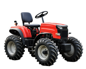 small, compact tractor designed for home gardening, featuring lightweight build and robust tires for easy maneuverability. Ideal for various gardening tasks