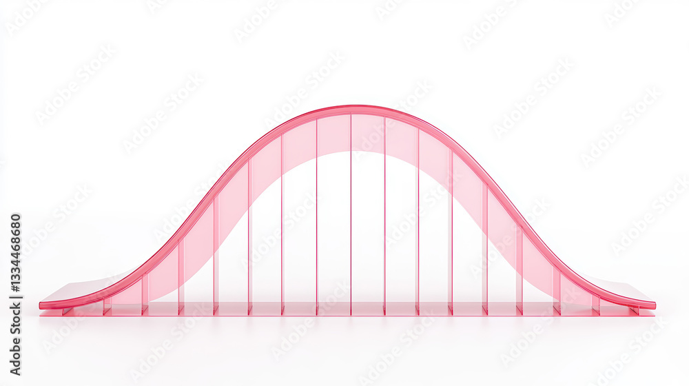 Poster transparent normal distribution curve on white background a visually striking transparent normal dis