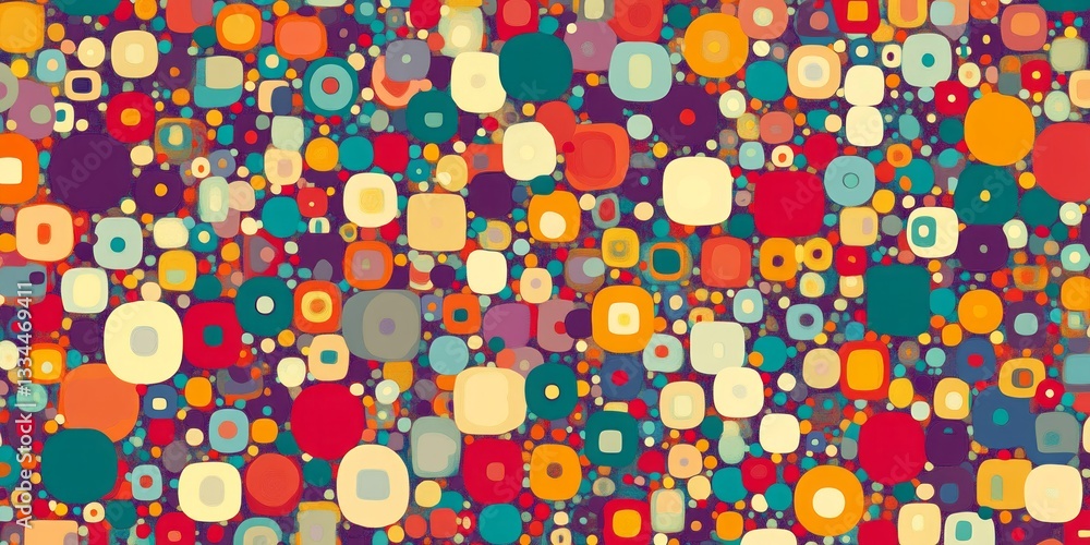 Poster abstract background features a dynamic composition of colorful shapes