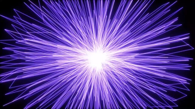 Abstract Blue Lines Dancing in Motion &ndash; Futuristic Light Streaks