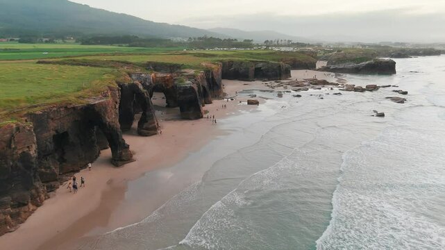 Playa de Las Catedrales beach in Galicia region, northern Spain