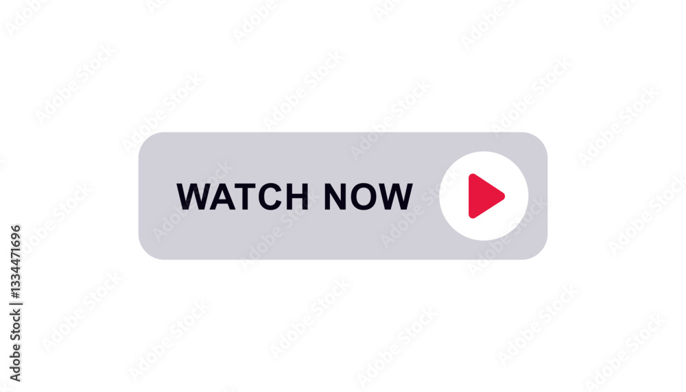 Poster interactive play button with red arrow, designed for instant video playback when clicked.
