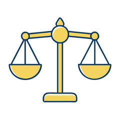 Libra zodiac sign balance scales icon in color