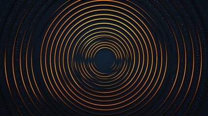 A mesmerizing spiral pattern of gold lines against a dark blue background.