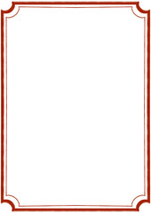 Fototapeta premium Vintage hand drawn coquette frames. Red frame for text with clipping path