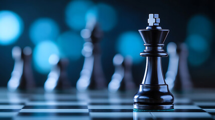 Strategic chess match indoor setting game board focused environment close-up view competitive mindset