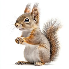 Obraz premium Squirrel gathering nuts in nature wildlife photography close-up