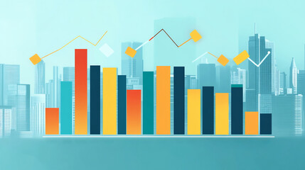 Fototapeta premium Bar graph comparing customer support ticket resolution times