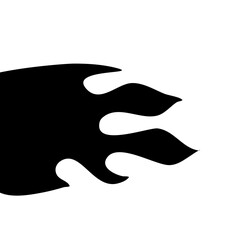 Tribal hotrod muscle car silhouette
