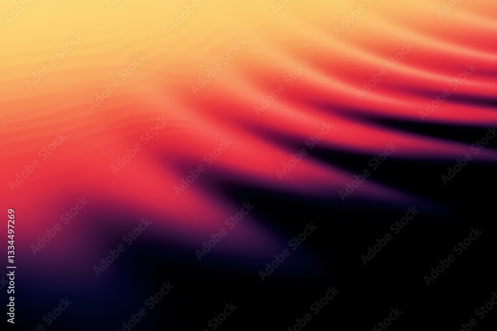 Poster vibrant abstract composition showing blended colors and light patterns