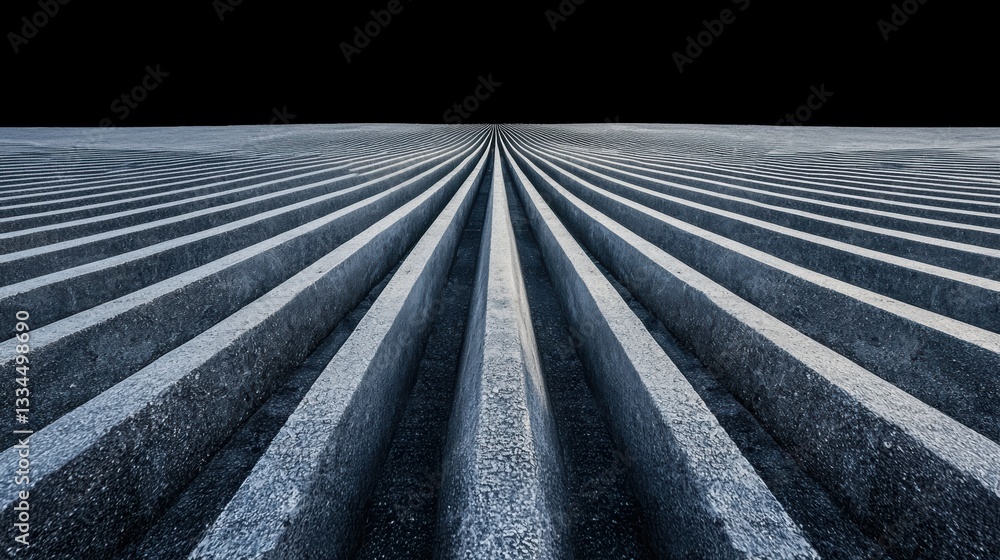 Poster a concrete structure with a series of parallel lines.