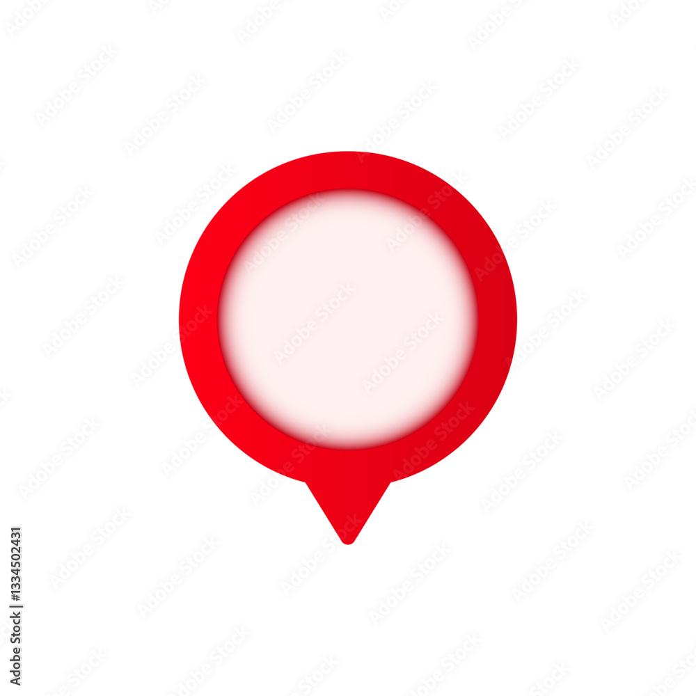 Aufkleber a red location pin icon with a white center, commonly used for maps and navigation tools.