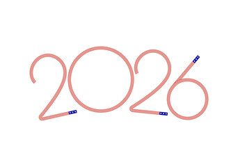 . new year 2026 number vector illustration isolated on white background USA flag 2026 new year