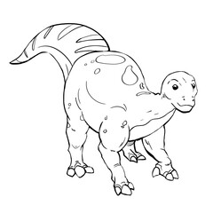 Dinosaur Hand drawing line art coloring book illustration, coloring page for kids and adults,  transparent background png