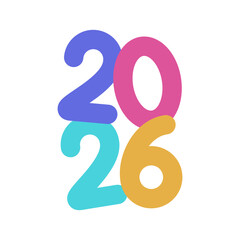 . new year 2026 number vector illustration isolated on white background new year 2026 number
