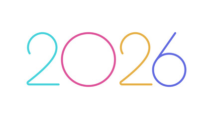 . new year 2026 number vector illustration isolated on white background new year 2026 number
