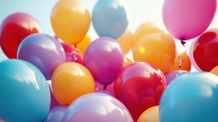 Bright Balloons Adorning  April Fool's Day in Minimalist Elegance, Celebrating Joy and Simplicity