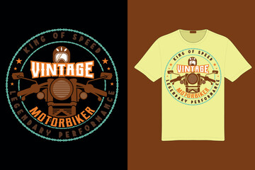 Vintage Motorbiker T-Shirt Design