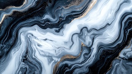 Obraz premium Luxurious abstract marble texture with flowing silver veins