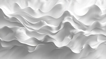 Obraz premium Abstract White Waves Texture with Elegant Curves and Fluid Lines for Modern Design Projects