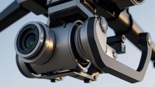 Stabilizing video with professional camera gimbal, showcasing precision and fluid motion through advanced electronic stabilization technology
