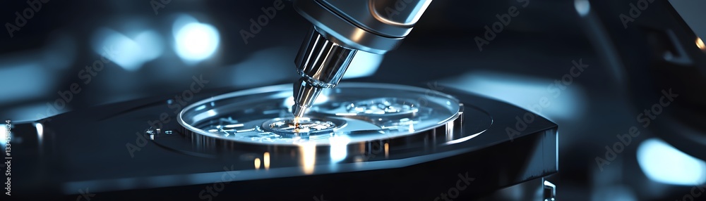 Poster Close-up of precise mechanical device function.