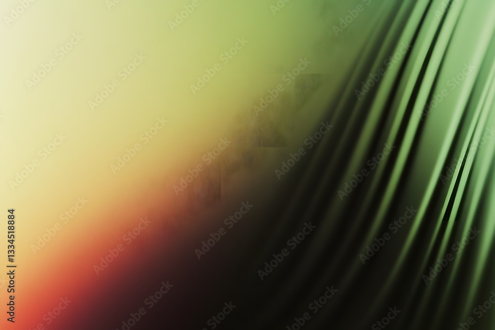 Poster abstract image featuring a blurred gradient with green and yellow