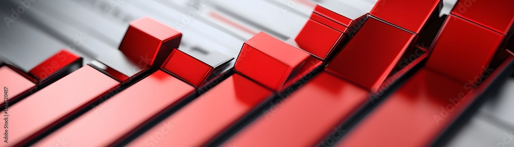 Aufkleber dynamic red bars represent growth and progress in a modern business environment. the design conveys 
