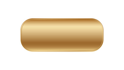 A golden capsule with a smooth surface shines with a glossy finish, showing elegance and simplicity.