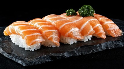 Artistry of nigiri a minimalist presentation of japanese sushi