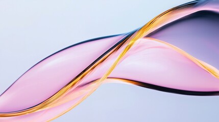 Naklejka premium Abstract Pink Gold Fluid Wave Dynamic Background Banner Wallpaper