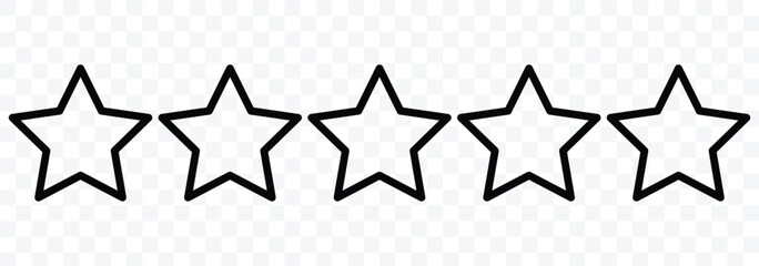 Obraz premium Five star rating icons. 5 Star Rating Review with five star icon. Customer Rating. Websites Review. Vector illustration.