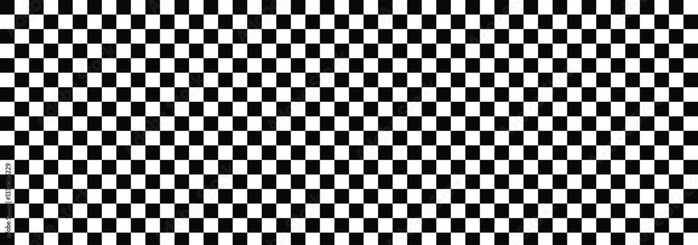 Aufkleber black and white chess pattern. checkerboard seamless vector illustration. classic checkered race fla