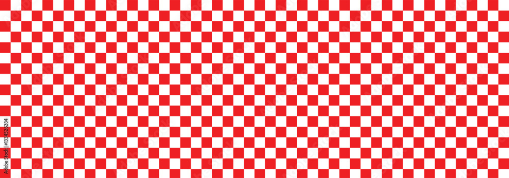 Poster transparent grid seamless pattern background. red and white checkboard background. vintage checkered