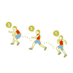 三段跳びをする人